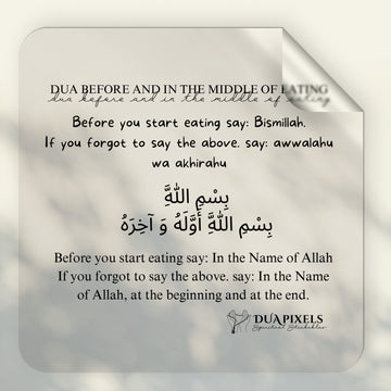 Dua Before Eating & Reminding in the Middle of Eating