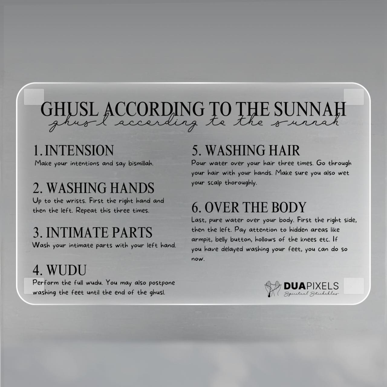 Ghusl According to Sunnah - Acrylic Frame